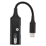 Maxbell 2 in 1 USB Type C to AUX Charger Adapter PD 60W Fast Charging MH338A Black