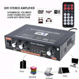 Maxbell Bluetooth Audio Amplifier Receiver Subwoofer FM Radio Music Player for Car
