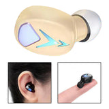 Maxbell S600 Mini Single Wireless Earbuds Noise Reduction Earphones Champaign Gold