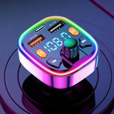 Maxbell Bluetooth FM Transmitter Fast Charging Support USB Disk PD 2 USB Port Type C
