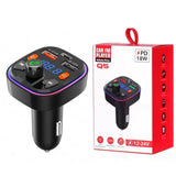 Maxbell Bluetooth FM Transmitter Fast Charging Support USB Disk PD 2 USB Port Type C