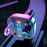 Maxbell Bluetooth FM Transmitter Fast Charging Support USB Disk PD 2 USB Port Type C