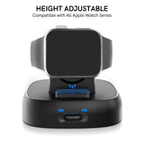 Maxbell Watch Charger Stand Non-Slip Magnetic for iwatch S2/S3/S4/S5/S6/S7/SE Black