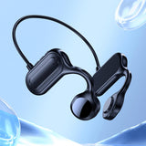 Maxbell Bone Conduction Headphones Support TF Card Open Ear Driving Meeting Black Box