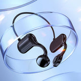 Maxbell Bone Conduction Headphones Support TF Card Open Ear Driving Meeting Black Box