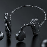 Maxbell Bone Conduction Headphones Support TF Card Open Ear Driving Meeting Black Box