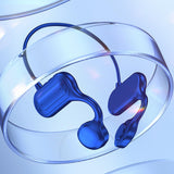 Maxbell Bone Conduction Headphones Support TF Card Open Ear Driving Meeting Blue Box