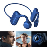 Maxbell Bone Conduction Headphones Support TF Card Open Ear Driving Meeting Blue Box