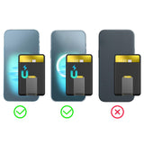 Maxbell Magnetic Wallet Card Holder for iPhone 13 12 Pro Max Mini Dark Blue