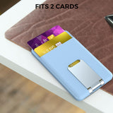 Maxbell Magnetic Wallet Card Holder for iPhone 13 12 Pro Max Mini Light Blue