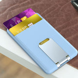 Maxbell Magnetic Wallet Card Holder for iPhone 13 12 Pro Max Mini Light Blue