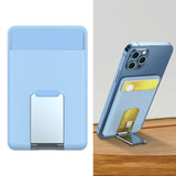 Maxbell Magnetic Wallet Card Holder for iPhone 13 12 Pro Max Mini Light Blue