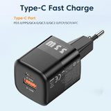 Maxbell Compact 33W USB Dual Port Charger Travel for iOS Phone 8 - 13 Tablets EU