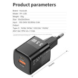 Maxbell Compact 33W USB Dual Port Charger Travel for iOS Phone 8 - 13 Tablets EU