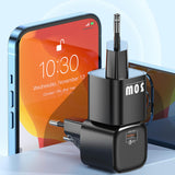 Maxbell Compact 33W USB Dual Port Charger Travel for iOS Phone 8 - 13 Tablets EU