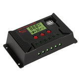 Maxbell 12V/24V Solar Charge Controller Dual USB Port Smart Overloading LCD Display