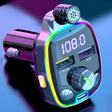 Maxbell FM Transmitter Dual USB PD Type C Fast Charge Charger Handsfree FM Modulator