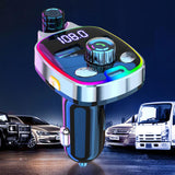 Maxbell FM Transmitter Dual USB PD Type C Fast Charge Charger Handsfree FM Modulator
