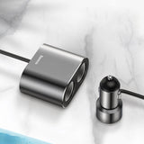 Maxbell Car Charger Dual USB Dual Cigarette Lighter 12V 24V Quick Charge Black