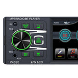 Maxbell 3.8 inch Bluetooth Car Radio 1 Din Rear View Quick Charge MP3 Dual USB