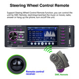 Maxbell 3.8 inch Bluetooth Car Radio 1 Din Rear View Quick Charge MP3 Dual USB