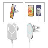 Maxbell Magnetic Wireless Car Charger Mount 15W USB C Port for iPhone 12 Circular