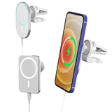 Maxbell Magnetic Wireless Car Charger Mount 15W USB C Port for iPhone 12 Circular