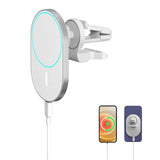 Maxbell Magnetic Wireless Car Charger Mount 15W USB C Port for iPhone 12 Circular
