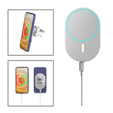 Maxbell Magnetic Wireless Car Charger Mount 15W USB C Port for iPhone 12 Circular