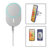 Maxbell Magnetic Wireless Car Charger Mount 15W USB C Port for iPhone 12 Circular