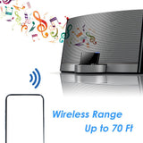 Maxbell Bluetooth Audio Receiver Wireless Stereo for iPod 30 Pin Dock Speaker Black