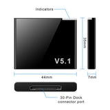 Maxbell Bluetooth Audio Receiver Wireless Stereo for iPod 30 Pin Dock Speaker Black