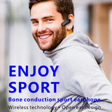 Maxbell Bone Conduction Headphones Bluetooth Open Ear Sports Headset Stereo Blue