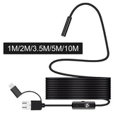 Maxbell Portable 8mm Endoscope Camera Waterproof Endosocope for Smartphones PC 1m