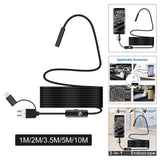 Maxbell Portable 8mm Endoscope Camera Waterproof Endosocope for Smartphones PC 1m
