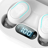 Maxbell Wireless Bluetooth Earbuds 5.2 Noise Cancelling Rechargeable for Work Sport White
