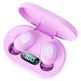 Maxbell Wireless Bluetooth Earbuds 5.2 Noise Cancelling Rechargeable for Work Sport Purple