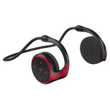 Maxbell Wireless Earhook Headset Bluetooth 5.0 FM Radio for Running Gym Gaming Red