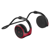 Maxbell Wireless Earhook Headset Bluetooth 5.0 FM Radio for Running Gym Gaming Red