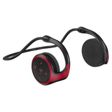 Maxbell Wireless Earhook Headset Bluetooth 5.0 FM Radio for Running Gym Gaming Red