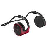 Maxbell Wireless Earhook Headset Bluetooth 5.0 FM Radio for Running Gym Gaming Red