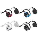 Maxbell Wireless Earhook Headset Bluetooth 5.0 FM Radio for Running Gym Gaming Red