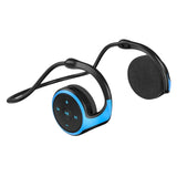 Maxbell Wireless Earhook Headset Bluetooth 5.0 FM Radio for Running Gym Gaming Blue