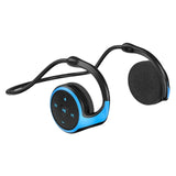 Maxbell Wireless Earhook Headset Bluetooth 5.0 FM Radio for Running Gym Gaming Blue