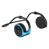 Maxbell Wireless Earhook Headset Bluetooth 5.0 FM Radio for Running Gym Gaming Blue