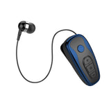 Maxbell Retractable Clip On Wireless Headset with Mic for Phone Sport Running Blue
