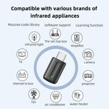 Maxbell Smartphone IR Remote Controller Adapter Type C for Phone DVD Player Black