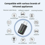 Maxbell Smartphone IR Remote Controller Adapter Type C for Phone DVD Player Silver