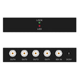 Maxbell SDI Splitter 1 Input and 4 Outputs SD/HD/3G-Sdi 1080P 1x4 for Projector TV