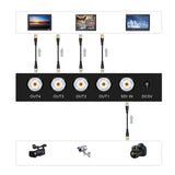 Maxbell SDI Splitter 1 Input and 4 Outputs SD/HD/3G-Sdi 1080P 1x4 for Projector TV